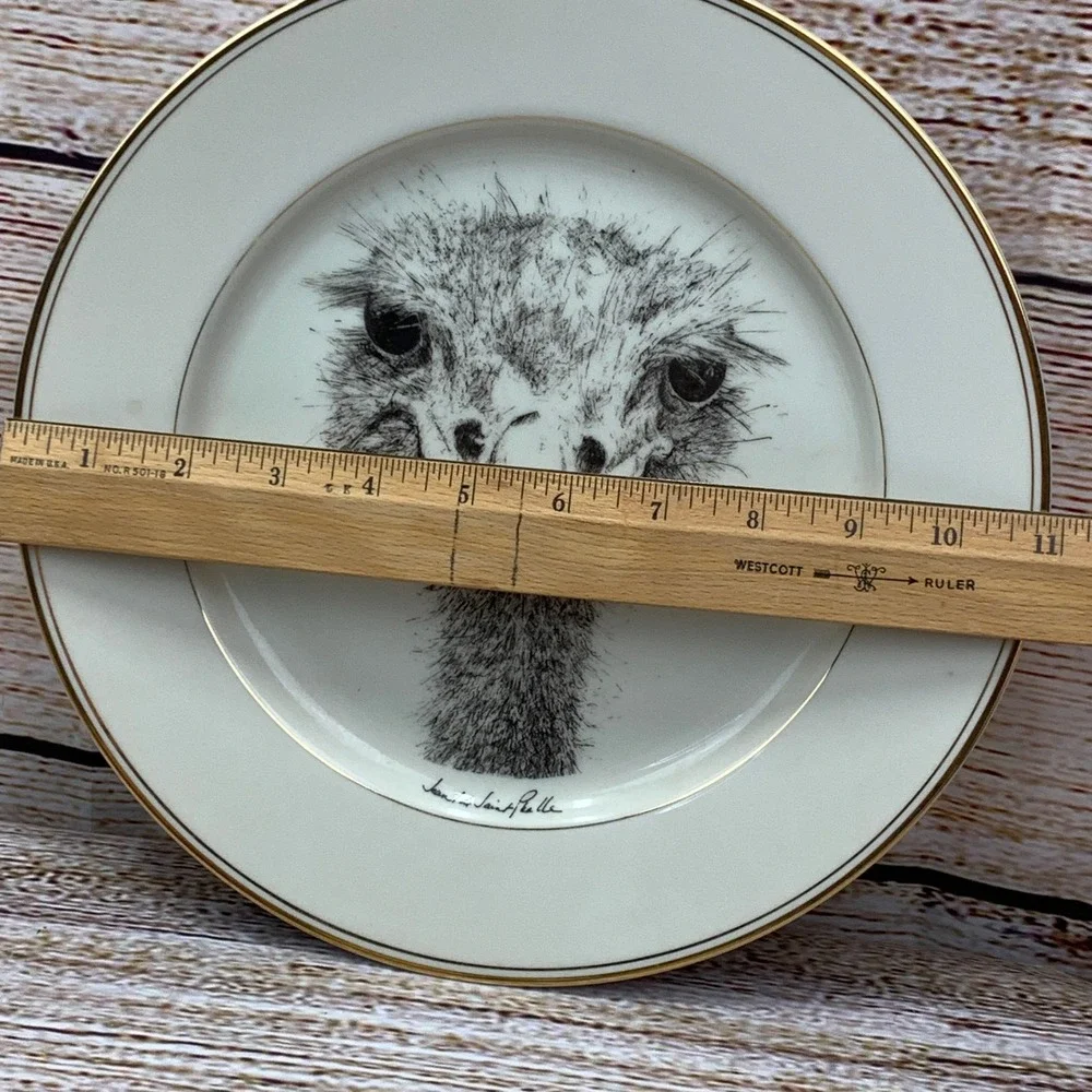 Jean de Saint Pelle Ostrich‎ Bird Plate Collectible Home Decor
